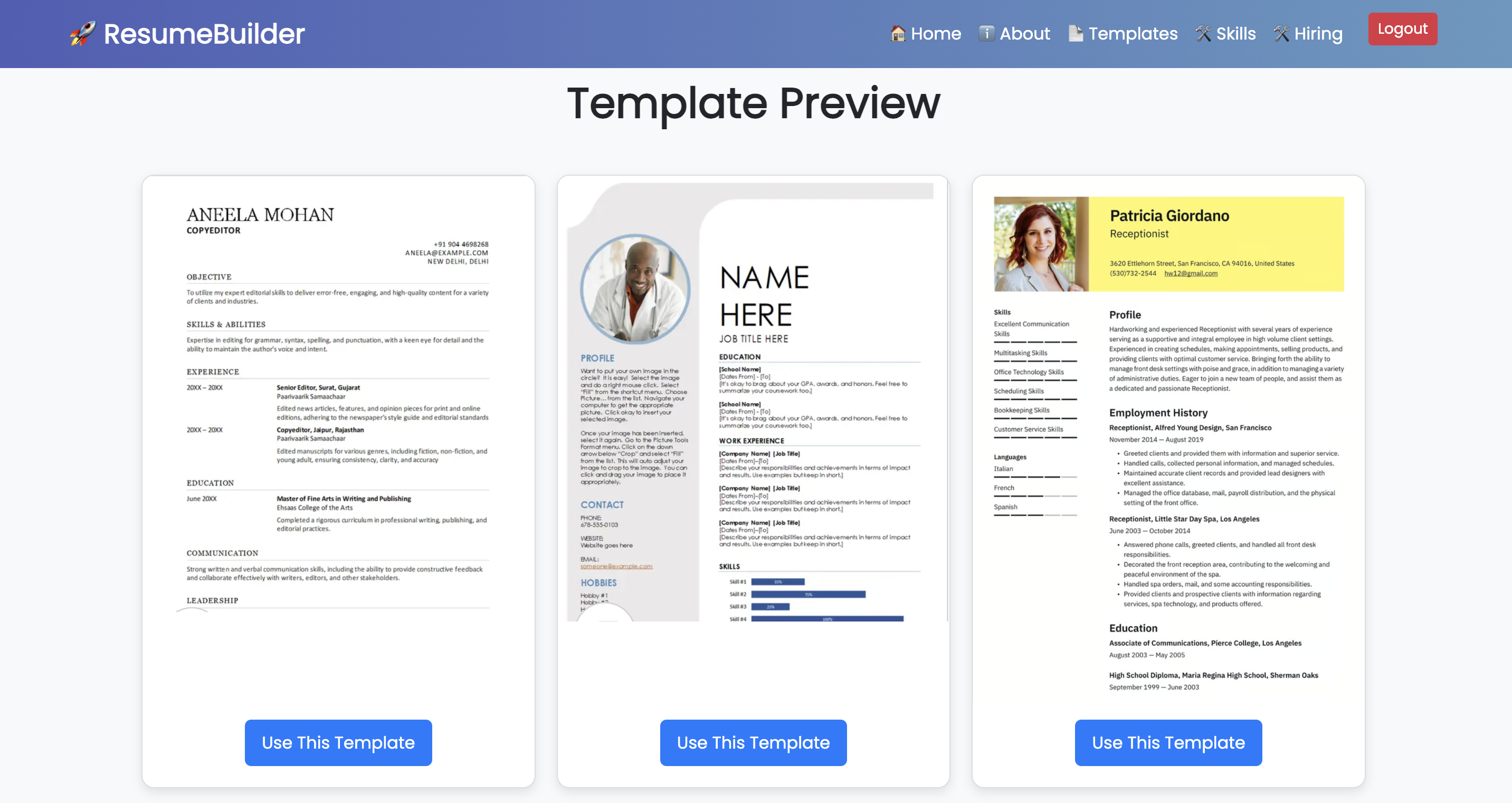 Resume Builder Project